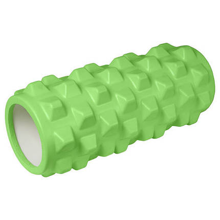 Ролик для йоги шипи зелений 33х14см, фото 1