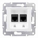 Комп'ютерна розетка подвійна Sedna RJ45, кат.5е, UTP, білий, Schneider Electric