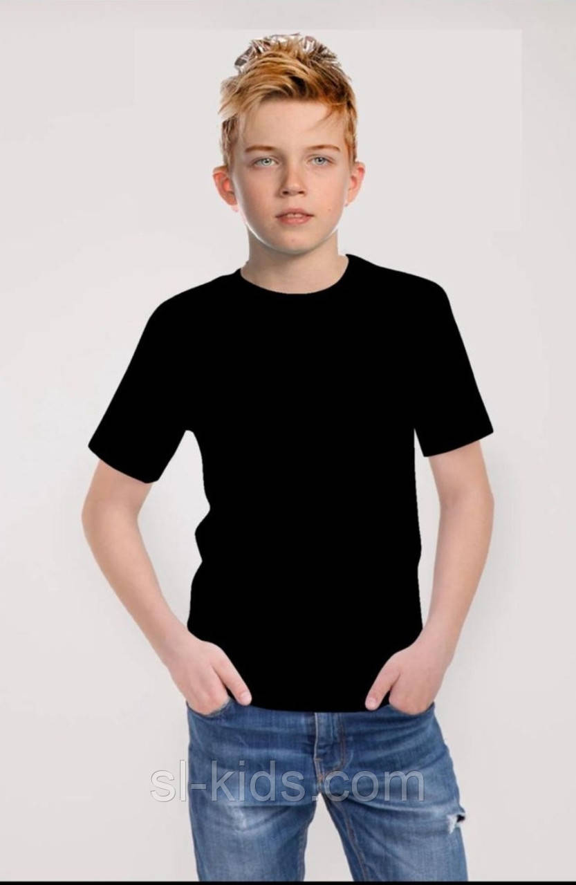 Футболка дитяча чорна 10-14 років пр.Туреччина