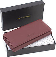 Женский кошелек на магнитах кожаный под много купюр 18,5х9 Marco Coverna MA501-1-Wine Red(170 TH, код: 8058050