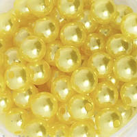 Намистини Штучні Перли пластик 6 мм 250 грам колір Жовтий