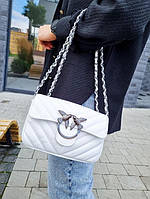 Жіноча сумка крос-боді міні Італія стьобана стусан пташки сумочка клатч в натуральній шкірі