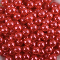 Намистини Штучні Перли пластик 6 мм 250 грам колір Червоний