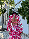 Чарівне жіноче плаття NOBILITAS 42-48 малинового кольору, фото 2