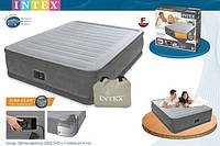 Надувная кровать велюр с насосом 220V Intex 64414 e