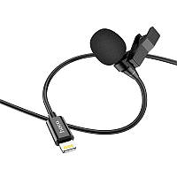 Микрофон петличный HOCO Lightning Lavalier microphone L14, 2 м, черный e