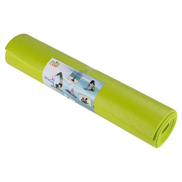 Килимок для фітнесу салатовий 4мм PVC 173х61см