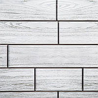 (956 х 480мм) Пластикова Панель ПВХ Листова Декоративна вологостійка на стіну "Дерево сіре" для лоджії
