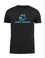 Рыбацкая футболка черная, футболка для рыбалок с принтом, подарунок рыбаку