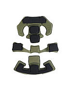 Подушки противоударние для подвесной систем военного шлема, комплект защитних подушек, койот, хакі
