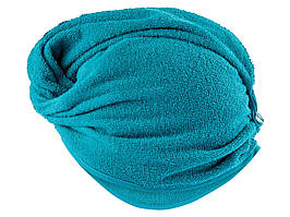 Рушник тюрбан для сушіння волосся, розмір 21 х 60, колір бірюзовий