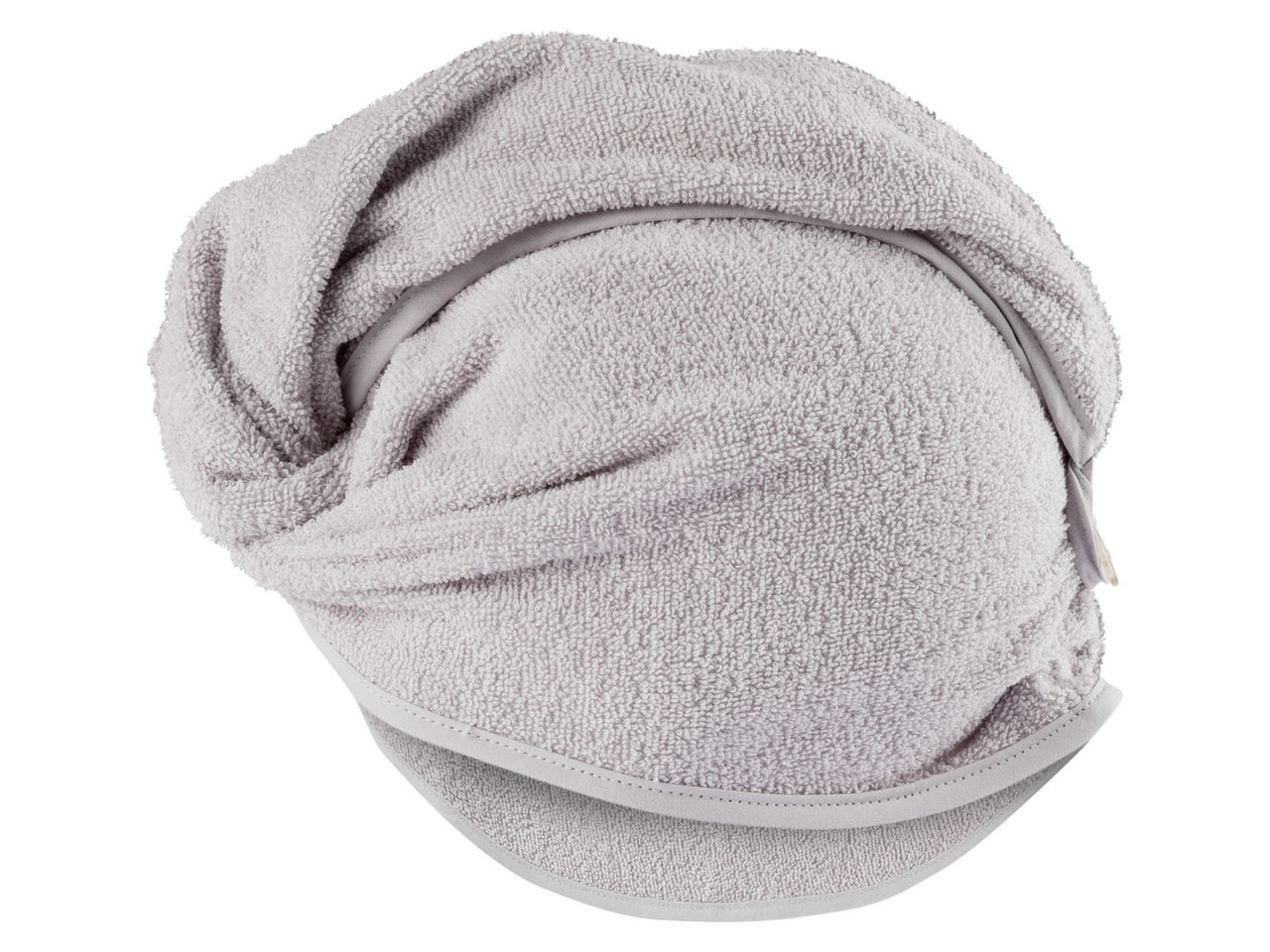 Рушник тюрбан для сушіння волосся, розмір 21 х 60, колір сірий