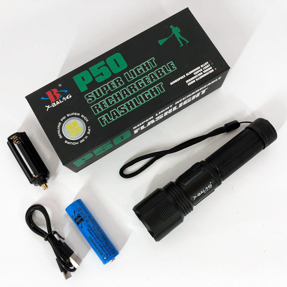 Ліхтарик тактичний акумуляторний ручний Bailong BL-Z01-P50 / Потужний кишеньковий ліхтарик / Ліхтарик світлодіодний XT-665 для