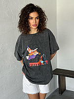 Женские футболки варенка оверсайз с рисунком Алладин в стиле тай дай Турция