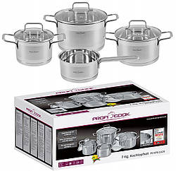 Набір каструль із неіржавкої сталі ProfiCook PC KTS 1224 7 елементів
