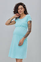 Ночная сорочка для беременных и кормящих из хлопка, размеры S, M, L, ХL