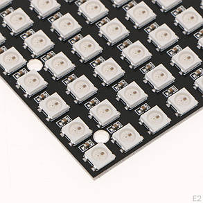 RGB 64-бітний світлодіодний модуль, матриця WS2812B 8х8, фото 4