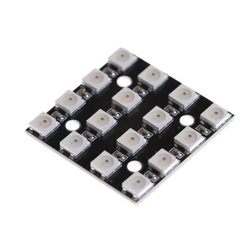 RGB 16-бітний світлодіодний модуль, матриця WS2812B 5050, 4х4
