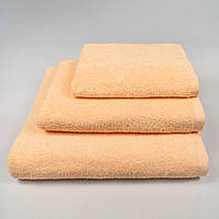 Набор махровых полотенец 3шт GM Textile 40х70см, 50х90см, 70х140см 400г/м2 (Абрикосовый)