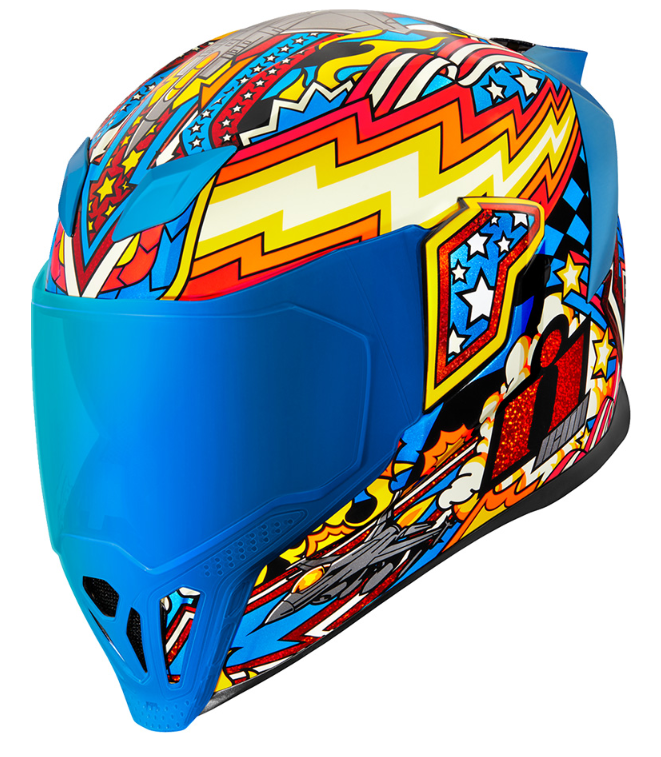 Мотошолом  Icon Airflite Flyboy blue, фото 1