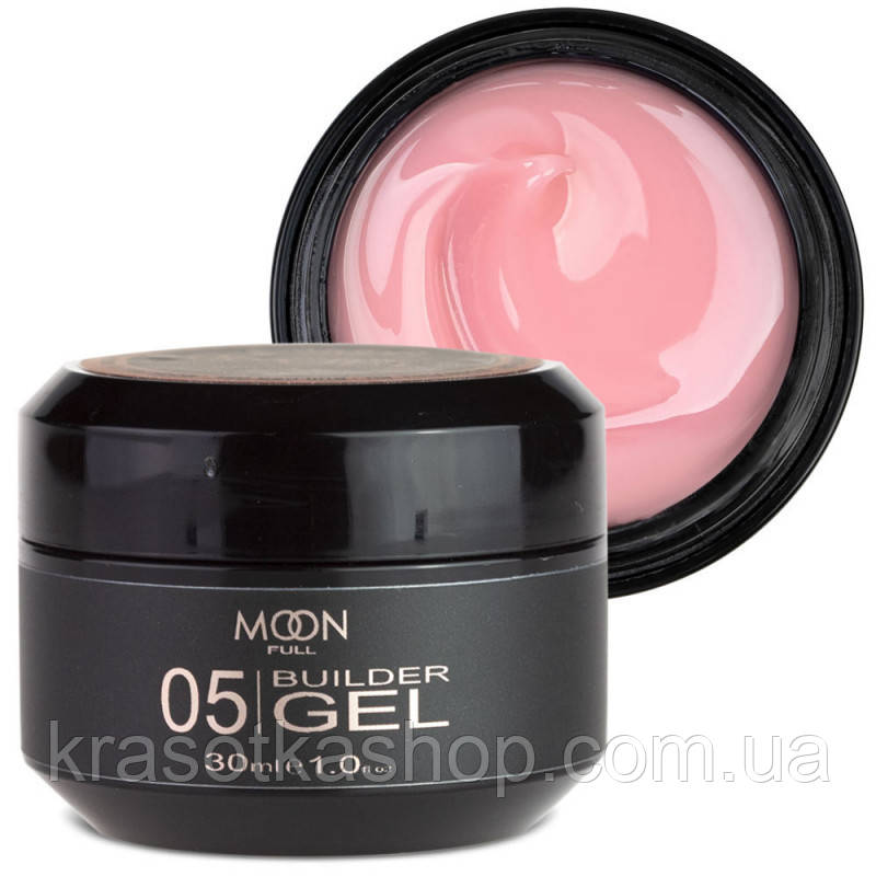 Моделюючий гель для нарощування нігтів Moon Full Builder Gel №05 бежевий, 30 мл, фото 1