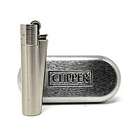 Clipper metal Silver Матовая Зажигалка