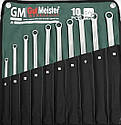 НАБІР КЛЮЧІВ НАКИДНИХ ПОДОВЖЕНИХ З ТРЕЩІТКОЮ В ПЛАХТІ GUT MEISTER 10ШТ 8-19MM, фото 5