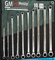 Набор ключей накидных удлиненных с трещоткой Gut Meister GM-02010 10 шт