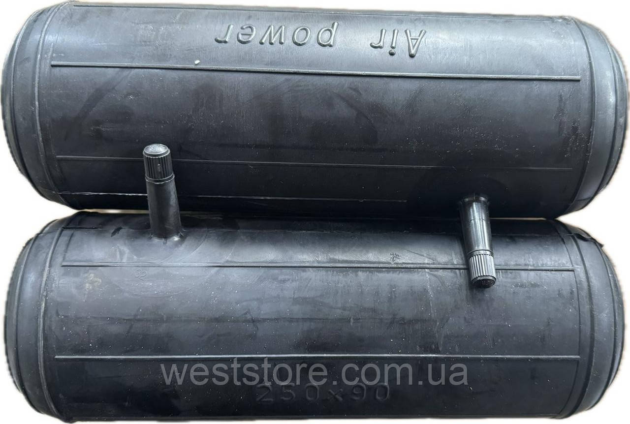 Підсилювачі пружин пневмоподушки нісан Патрол (d 90, h 250) сосок збоку