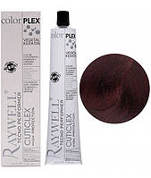 Крем краска для волос Raywell Color Plex Hair With Extract 5М Светлый коричневый баклажан 100 мл