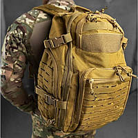 Тактический военный рюкзак койот 45 литров молле, штурмовой рюкзак 45л coyote molle town