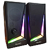 Комп'ютерні колонки акустика 2.0 USB Music MJ-100 RGB підсвічування, фото 3