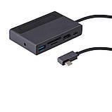 Хаб Baseus Type-C to USB / SD / TF / HDMI / Type-C (PD) CAHUB-DA Колір Ciрий, 0G, фото 3