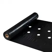 Черная Пленка Мульчирующая с ПЕРФОРАЦИЕЙ для Клубники в 2 ряда 25х30см 40мкм|3года 1,2м | 10метров