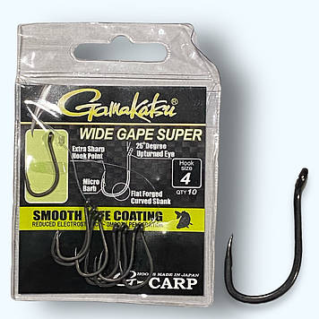 Гачки Gamakatsu Wide Gape Super 4