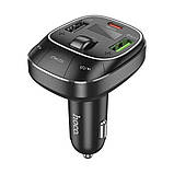 FM-трансмітер Hoco E76 Pole PD48W+QC3.0 car BT FM transmitter Колір Чорний, фото 7