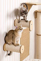 Когтеточка для кошек, ступенька для котов на стену Палисандр, 100 мм