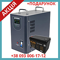 Источник бесперебойного питания ИБП UPS Powermat 2000ВА 1600Вт чистая синусоида + аккумулятор AGM 100Ah Польша