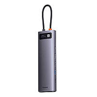 USB-Хаб Baseus Metal Gleam Series 12-in-1 (Type-C to HDMI+USB3.1*2+USB3.0*2+Type-C 3.1+PD+RJ45+SD/TF, фото 10