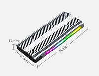 Зовнішня кишеня Deepfox M9 RGB для M.2 SSD NVMe (PCIe) / NGFF (Sata) Type-C USB 3.1 Gen 2 Original, фото 11