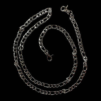 Лацюжок (ручка) для сумки, клатча 120 см, нікель