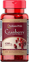 Клюква Puritan's Pride Cranberry Fruit Concentrate with C E 4200 mg 100 Caps GL, код: 7518812