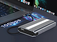 Зовнішня кишеня Deepfox M9 для M.2 SSD NVMe (PCIe) / NGFF (Sata) Type-C USB 3.1 Gen 2 Original, фото 4