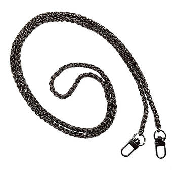 Лацюжок (ручка) для сумки, клатча 120 см, темний нікель