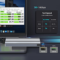 Зовнішня кишеня Deepfox M9 для M.2 SSD NVMe (PCIe) / NGFF (Sata) Type-C USB 3.1 Gen 2 Original, фото 7
