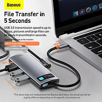 USB-Хаб Baseus Metal Gleam Series 5-in-1 Type-C, фото 4