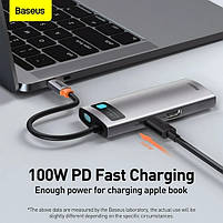 USB-Хаб Baseus Metal Gleam Series 5-in-1 Type-C, фото 5