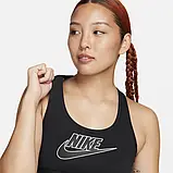 Топ жіночий спортивний Nike W NK SWSH MED SPT FUTURA BRA (чорний), фото 3