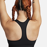 Топ жіночий спортивний Nike W NK SWSH MED SPT FUTURA BRA (чорний), фото 6