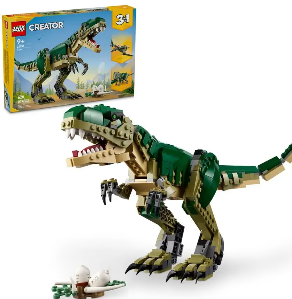 Конструктор Лего Креатор 3 в 1 Динозавр Ті-рекс Lego Creator 3in1 T. rex 31151